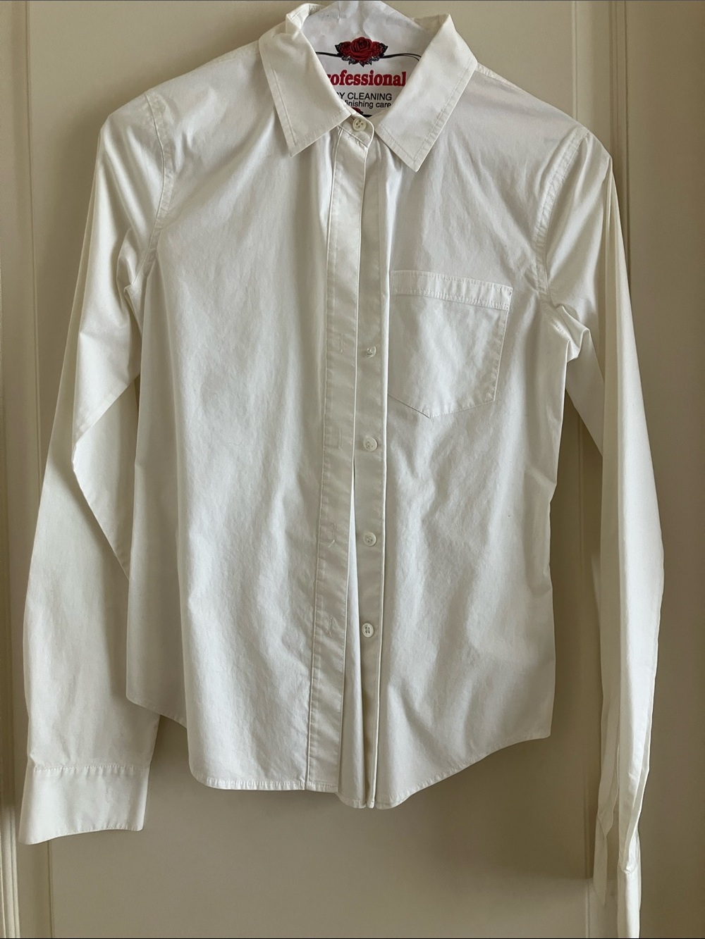 Theory White Button-Down Women's Shirt